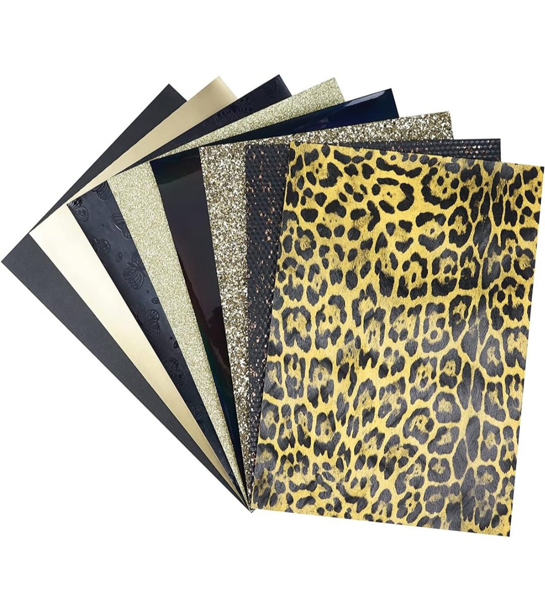 Yellow & black- faux leather backing